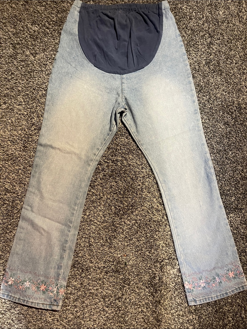 Vintage MOTHERHOOD Maternity Secret Fit Belly Jeans with Navy Panel (M)